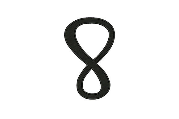 8 Number: Versatile Embroidery Design for Projects