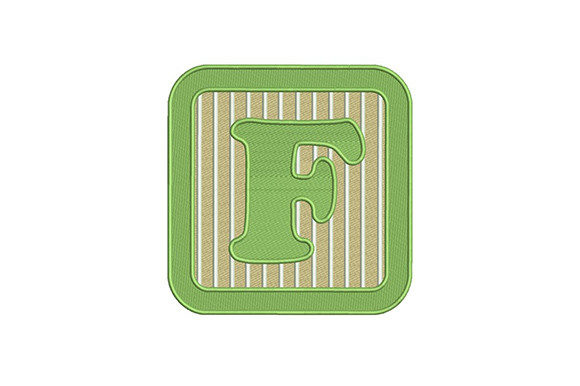 Alphabet F Letter: A Vibrant Embroidery Design for Back-to-School Projects