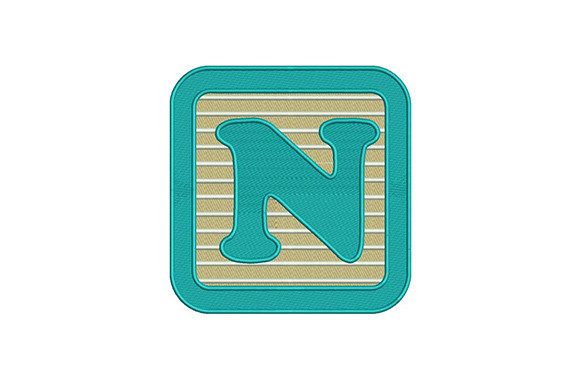 Alphabet N Letter: Custom Embroidery Design