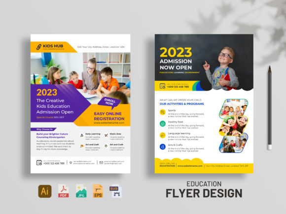 Elegant Kids School Admission Flyer Design Guide