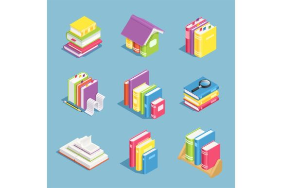Evaluating Isometric Books: A Guide to Vector Illustrations for Education and Design