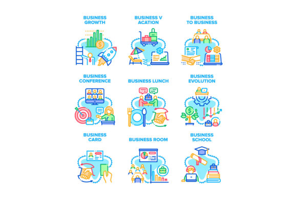 Evaluating the Business Evolution Set Icons Vector for Modern Visual Communication