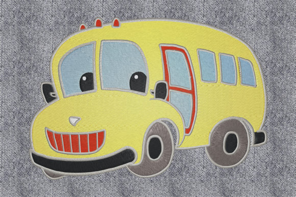 Happy School Bus: Elevating Your Embroidery Projects with Precision and Charm