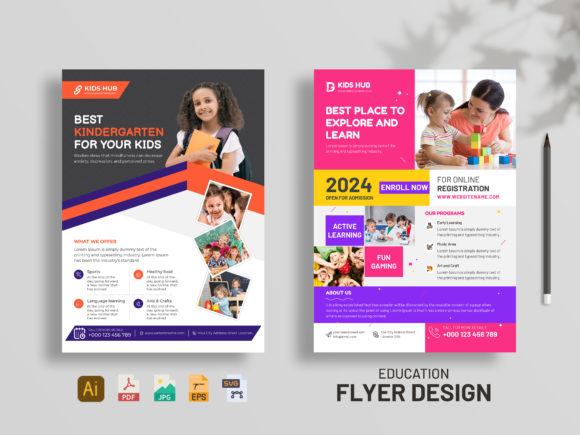 Kids Education Flyer Template: A Modern Solution for School and Childcare Promotion