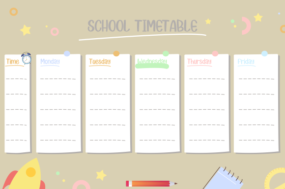 Kids School Planner Grafis Design Guide